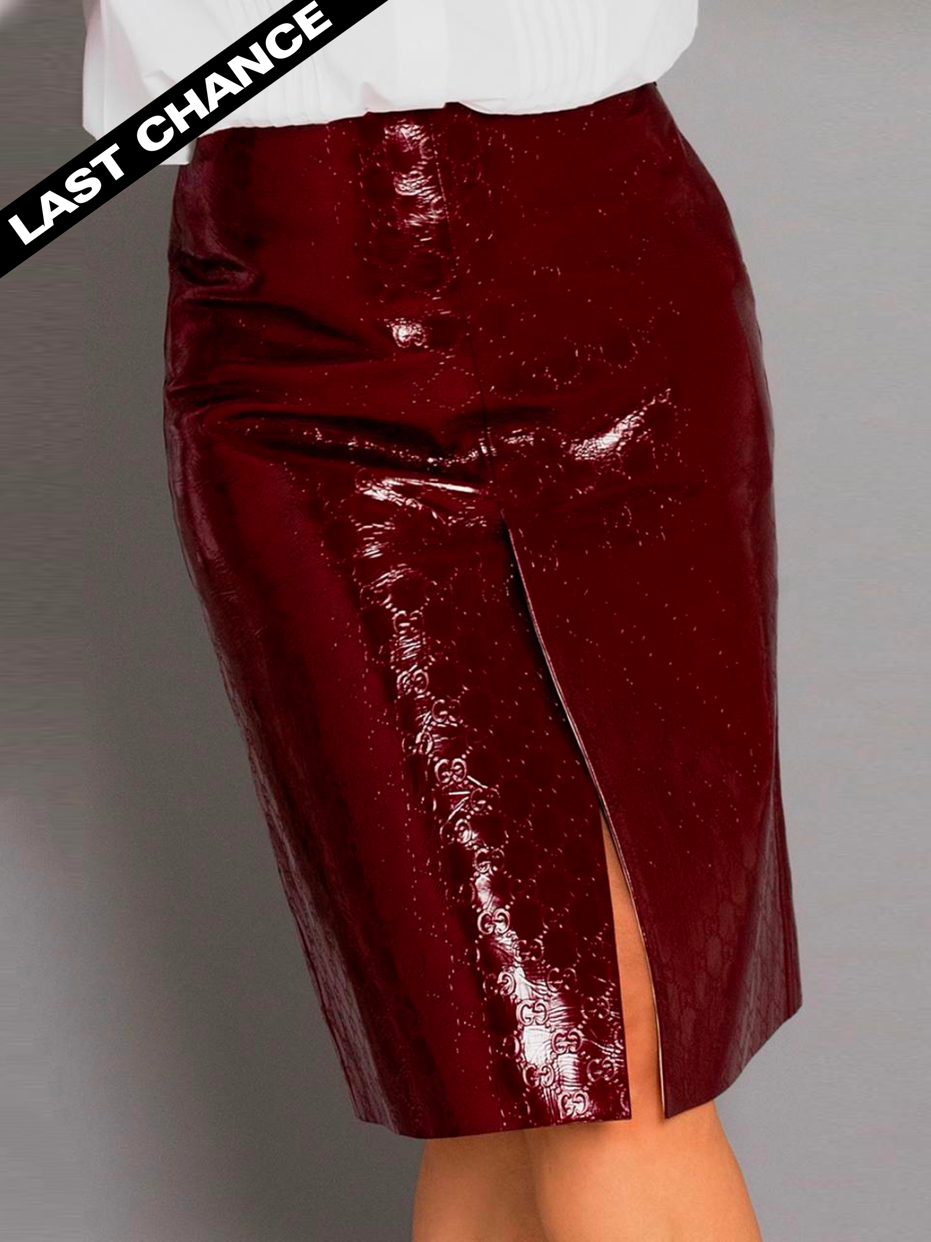 GG embossed mid-length skirt