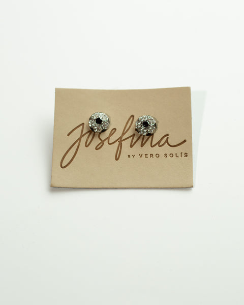 Aretes de balón de futbol con cristales