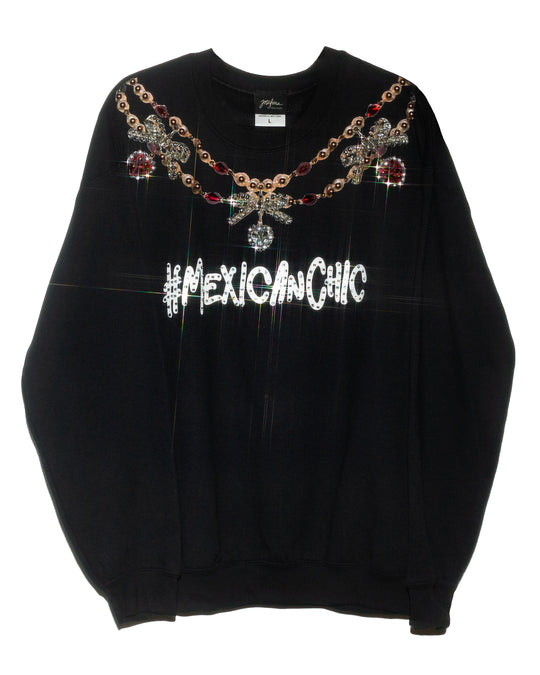 Sweatshirt negra #MexicanChic