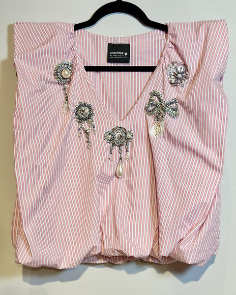 Blusa Rayas Rosas