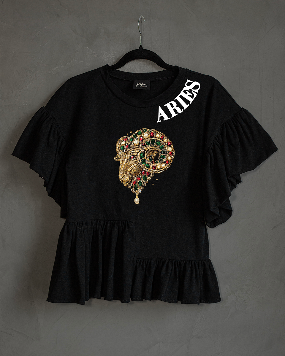 Blusa con olanes Aries