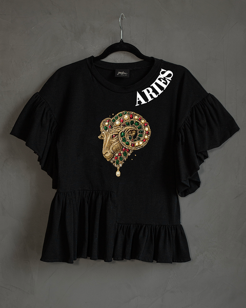 Blusa con olanes Aries