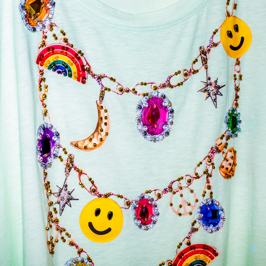 Blusa oversized verde collar pride inspo
