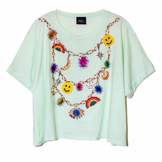 Blusa oversized verde collar pride inspo