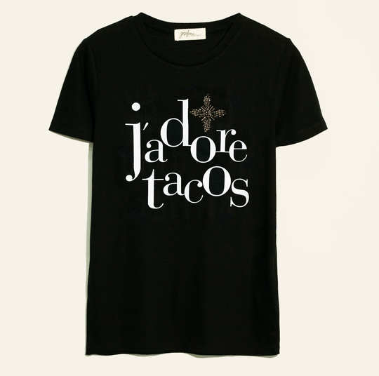 Tee negra J´adore tacos
