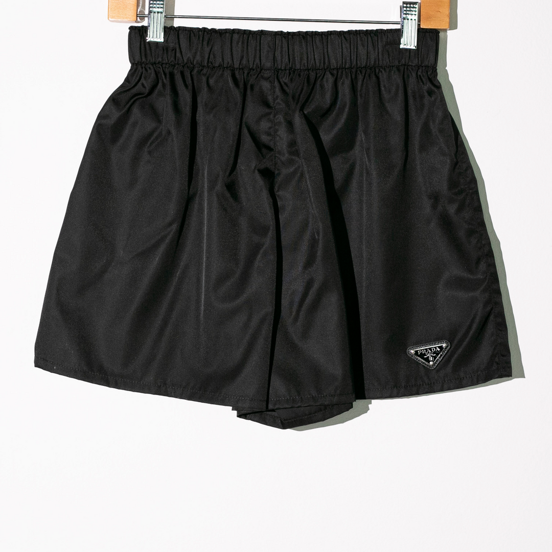 PRADA Black Re-Nylon Crop Top + short