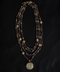 Collar Rosary VSA dorado, azul, rojo y blanco