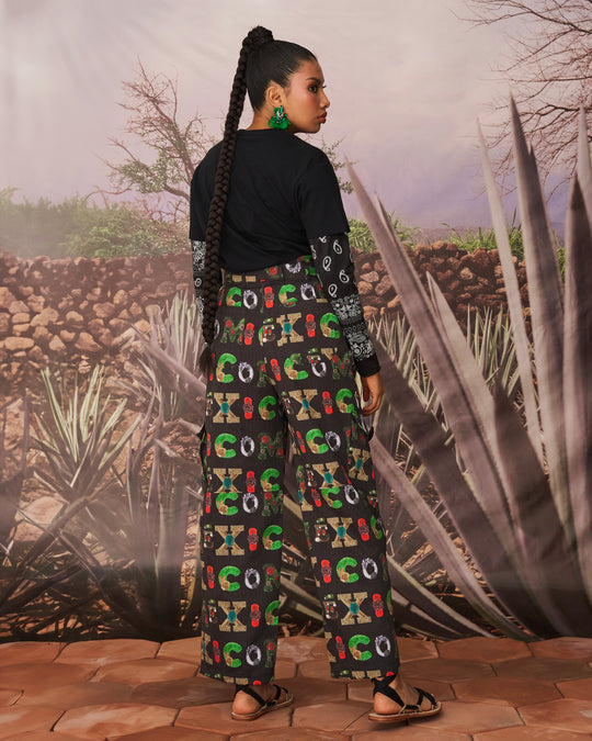 Paperbag pants México con joyas