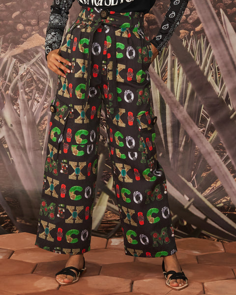 Paperbag pants México con joyas