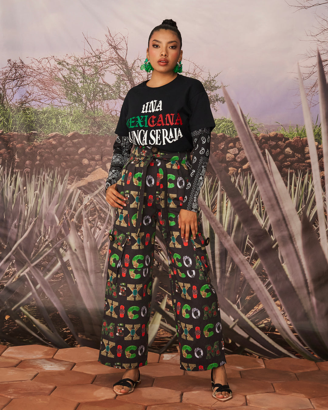 Paperbag pants México con joyas