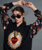 Hoodie negra Sagrado Corazón