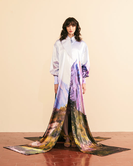 Vestido camisero montañas