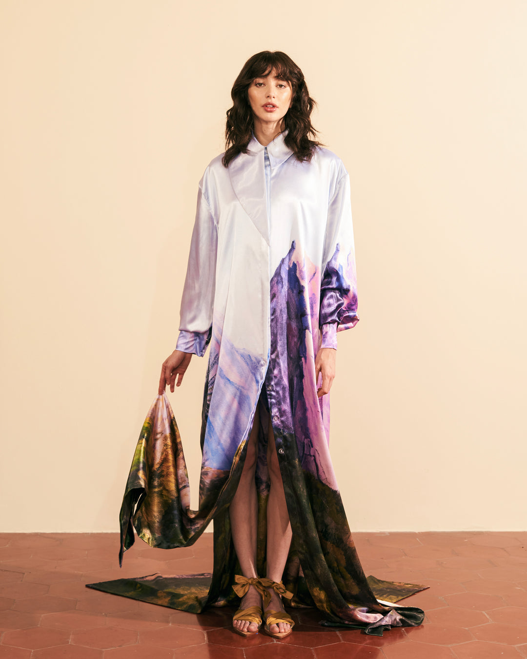 Vestido camisero montañas