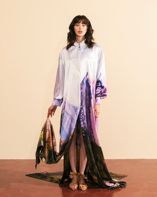 Vestido camisero montañas