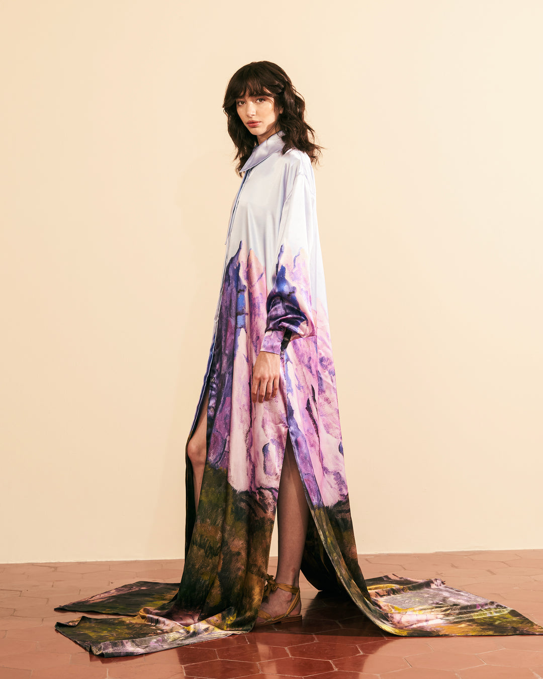 Vestido camisero montañas