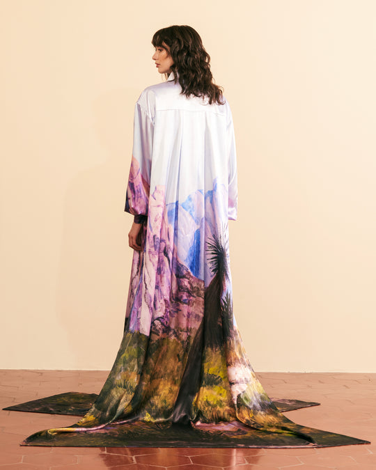 Vestido camisero montañas