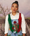Handpainted corset tricolor