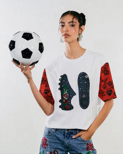 Tee Shirt Blanca Tachones