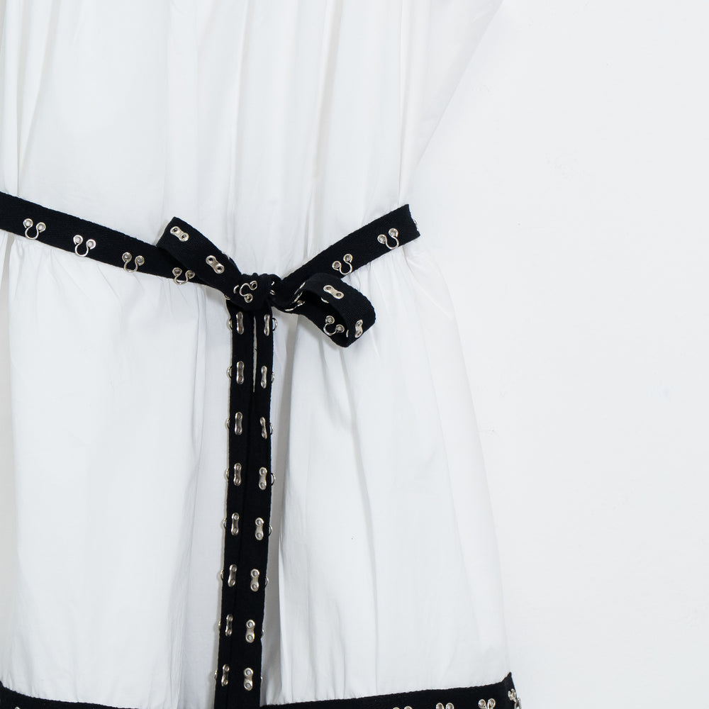 Vestido popelina cintilla