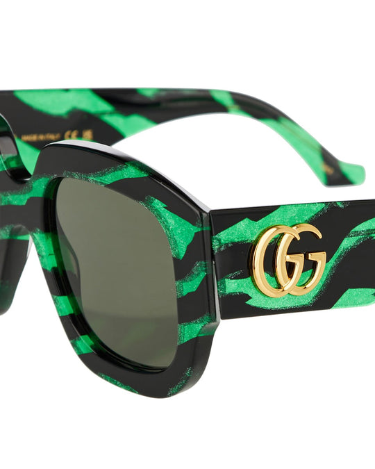 GUCCI Square zebra sunglasses