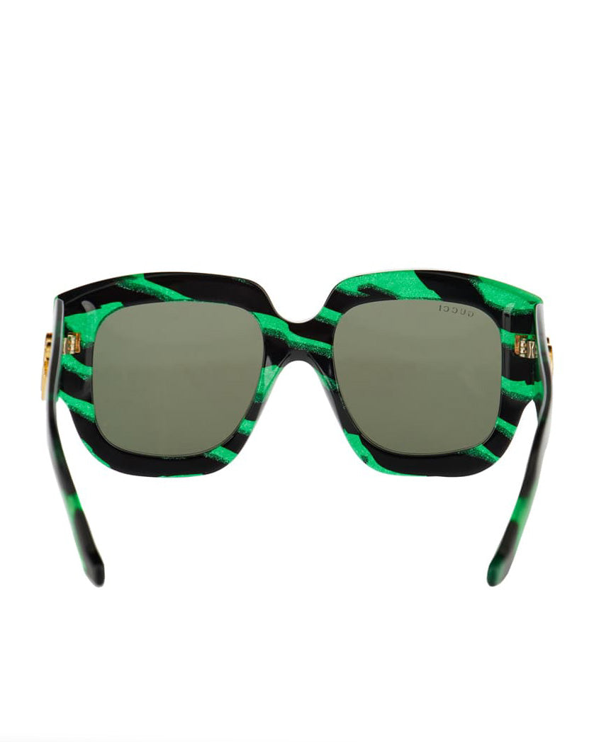 GUCCI Square zebra sunglasses