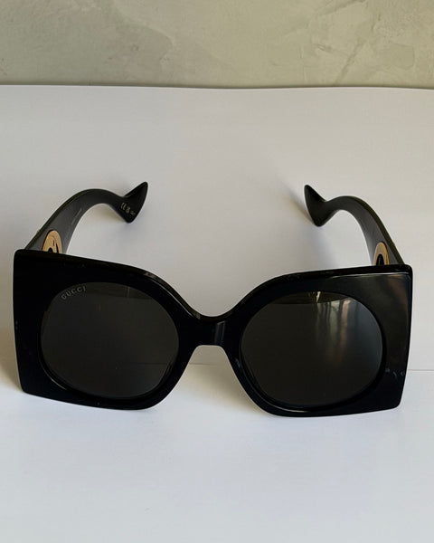 Gucci Black Acetate Sunglasses