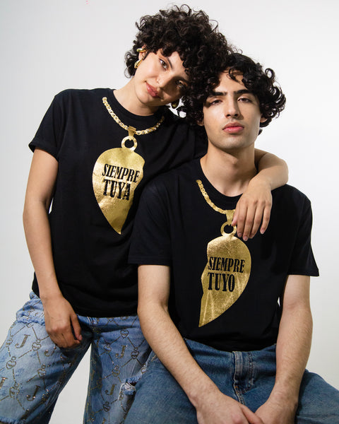T shirt negra Siempre tuyo