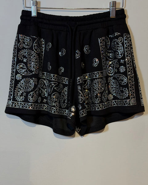 Conjunto Bandana de cristales negro