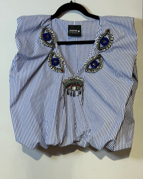 Blusa Rayas Azul