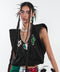 Blusa Negra Mexicana sin mangas
