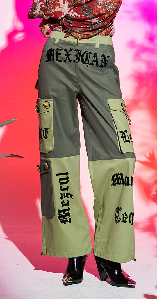 PANTALÓN CARGO VERDE MEXICAN