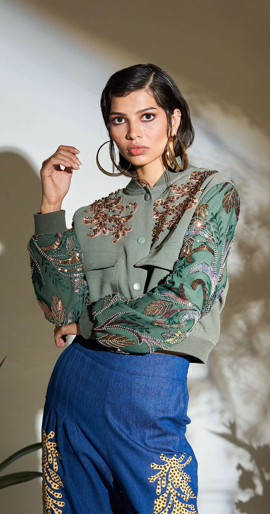 BOMBER JACKET VERDE CORAZÓN