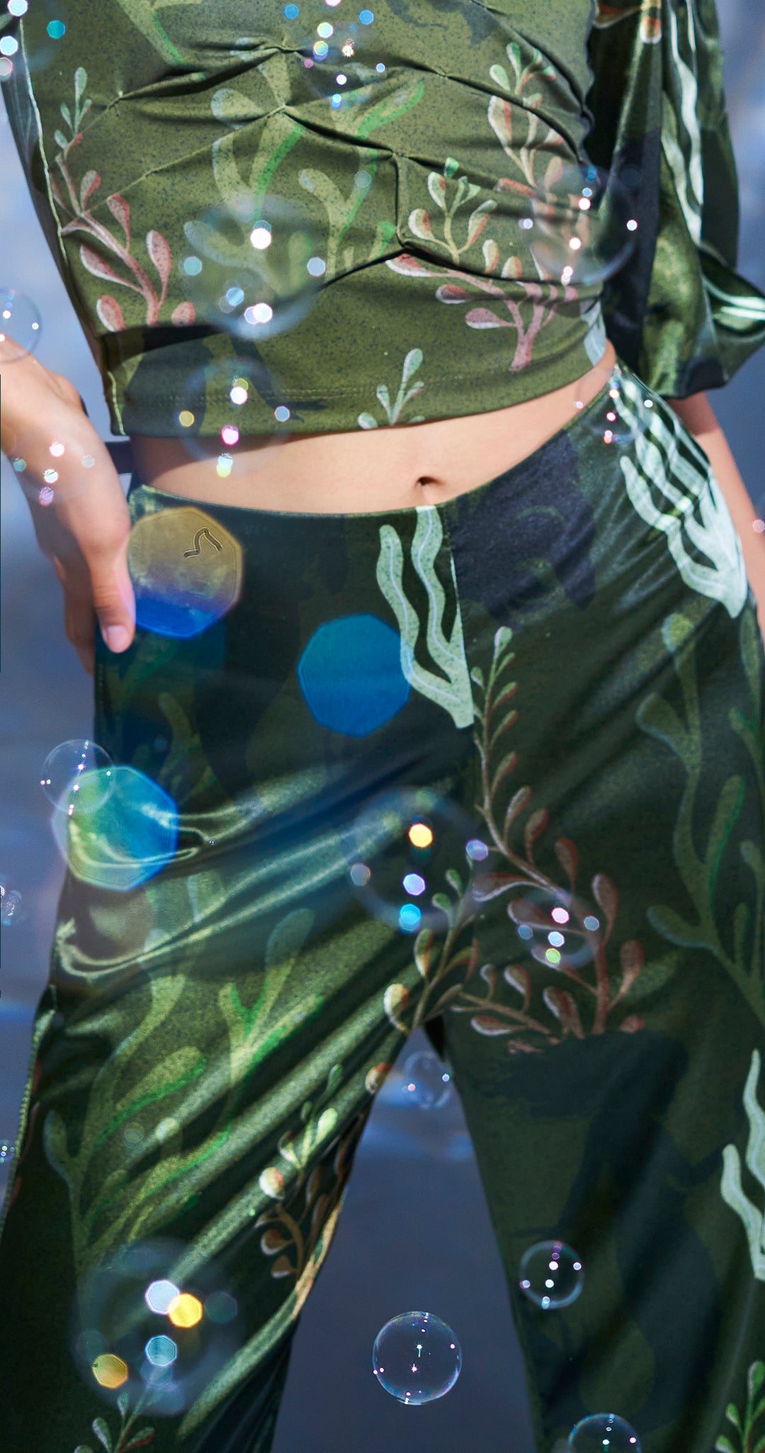 FLARED SATIN PANTS ALGAS