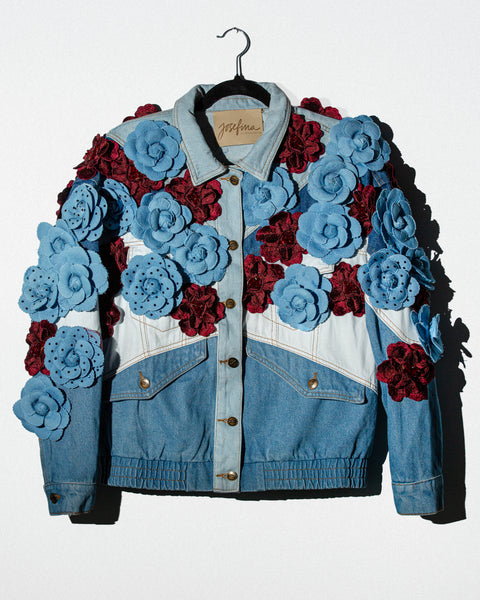 Flowers Denim Jacket