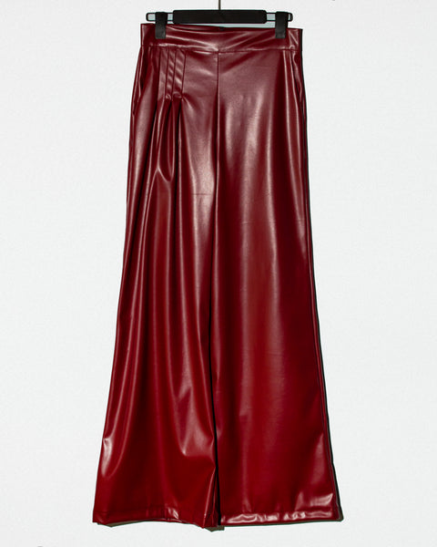 Pure Red Leather Pants
