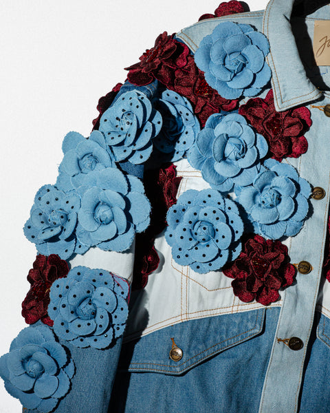 Flowers Denim Jacket