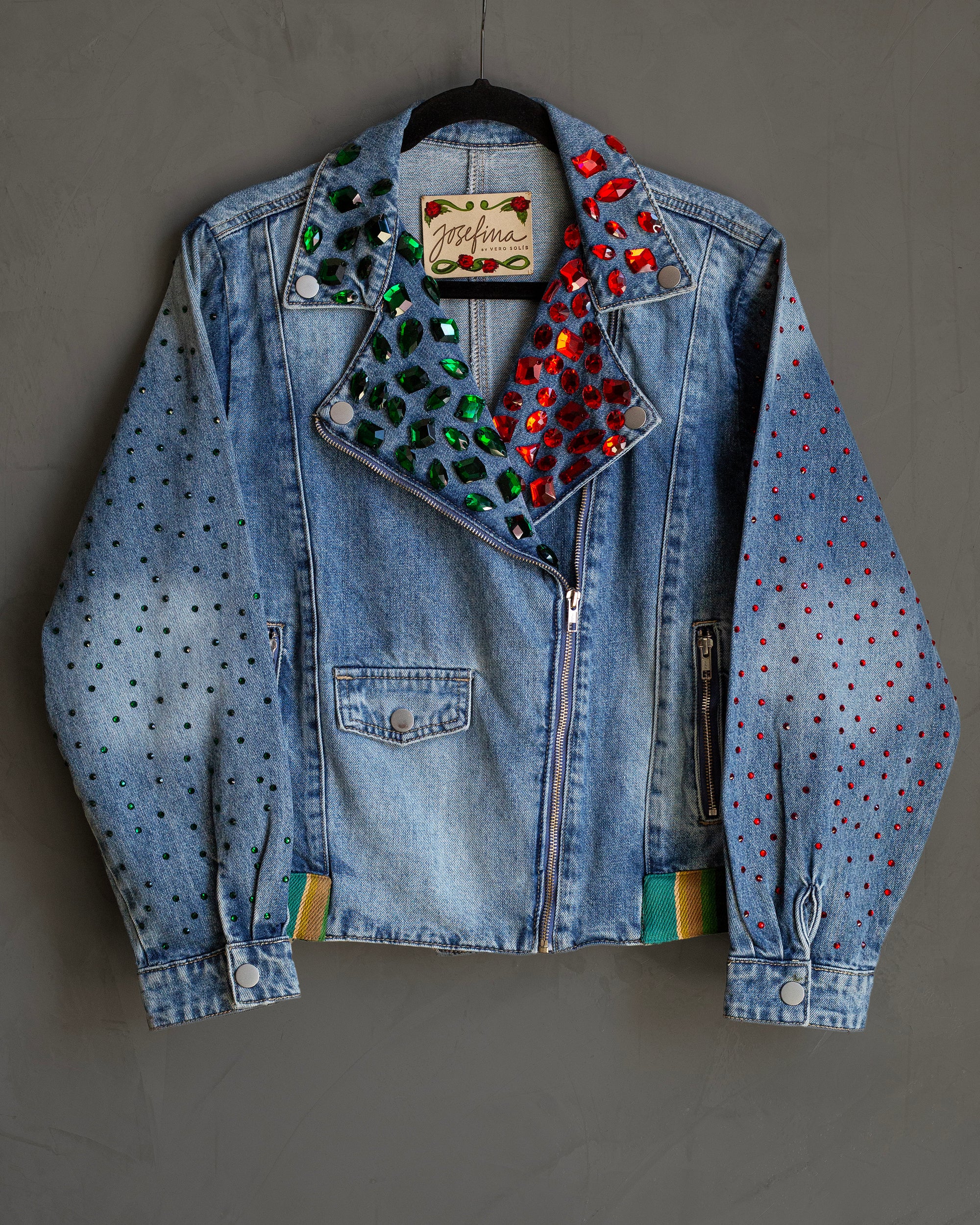 Denim jacket zarape y aguila