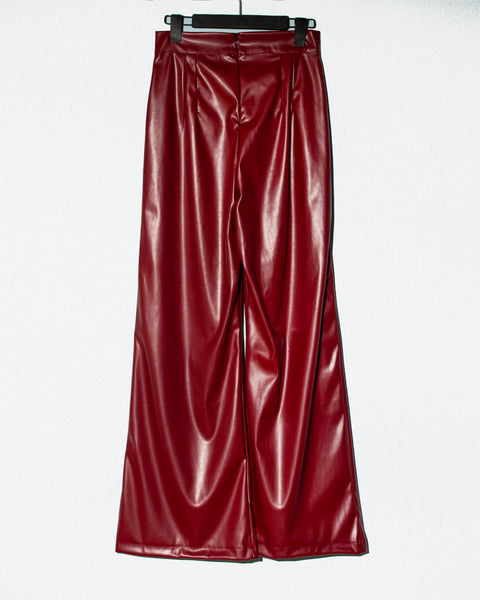 Pure Red Leather Pants