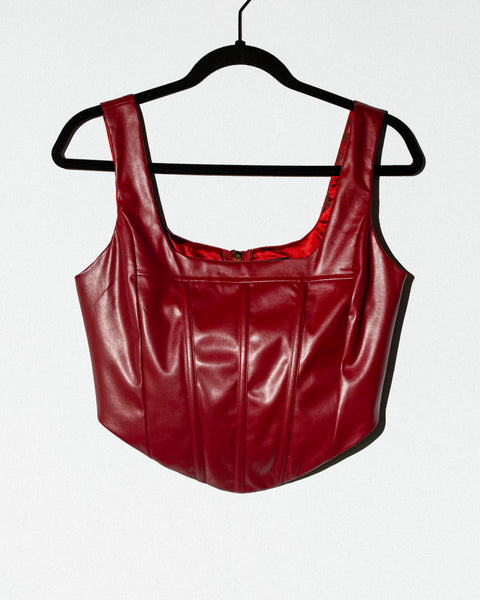 Red Leather Corset