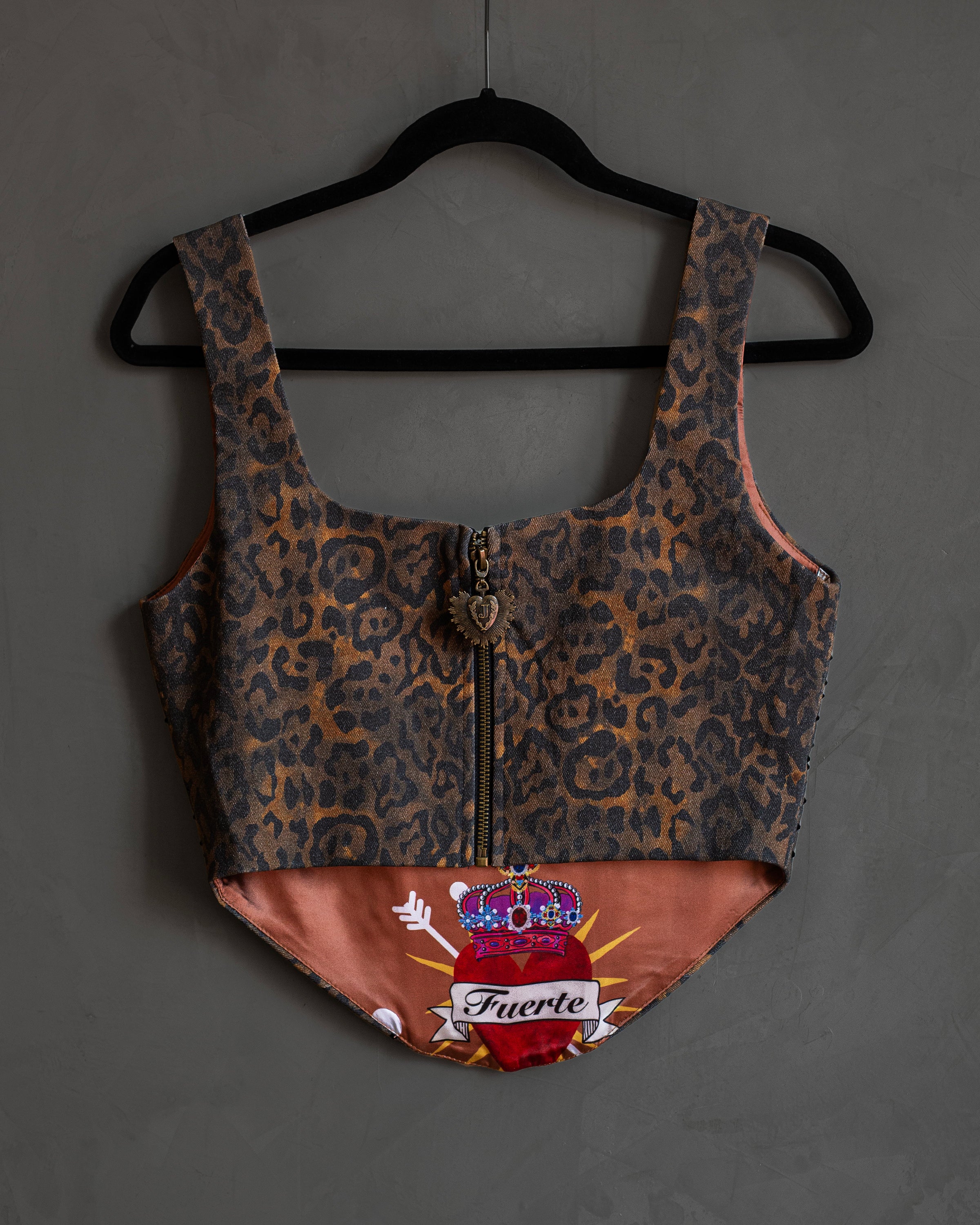 Corset animal print con cristales