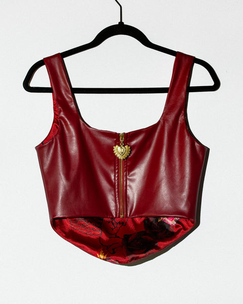Red Leather Corset