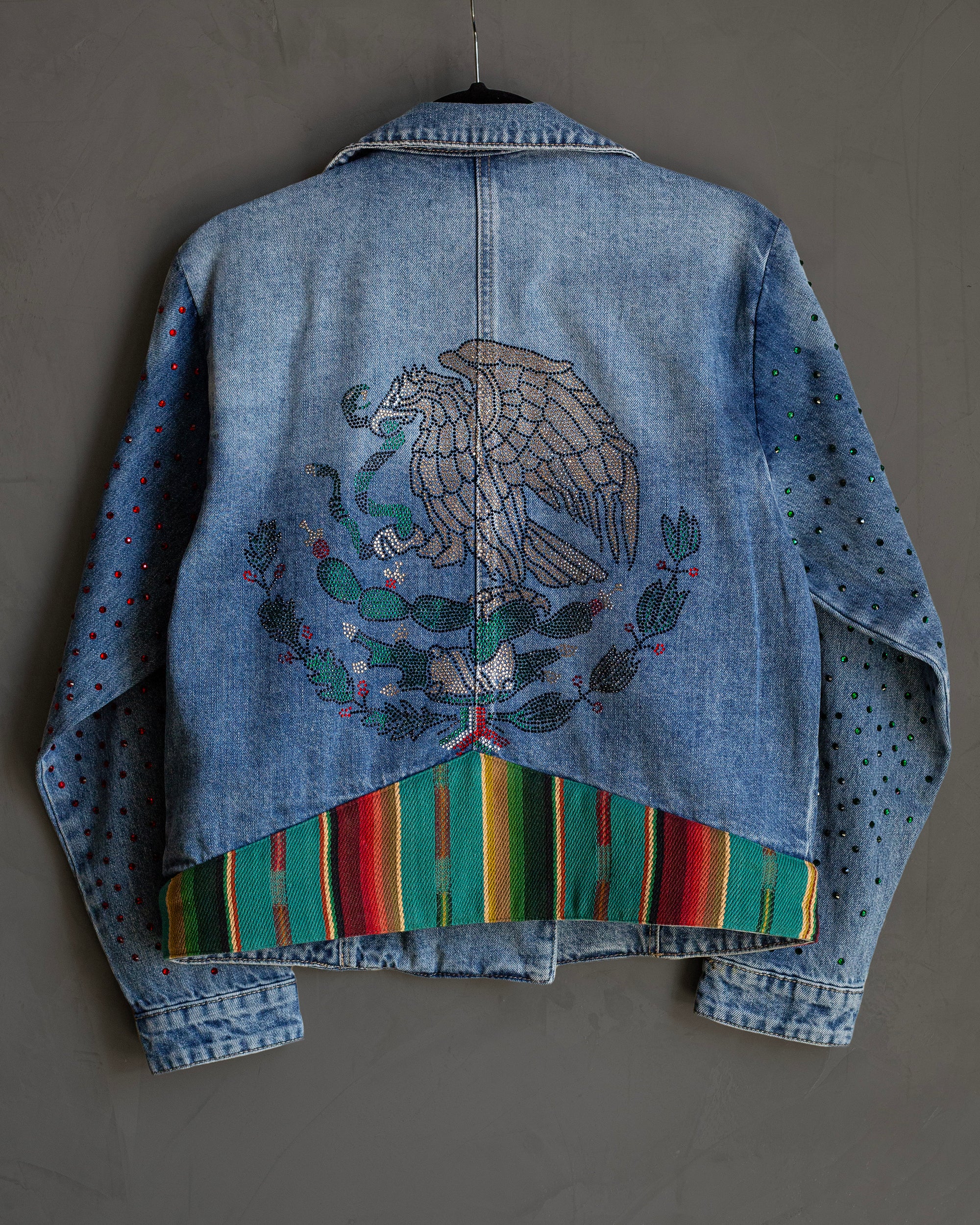 Denim jacket zarape y aguila