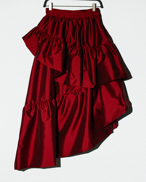 Red Ruffle Skirt