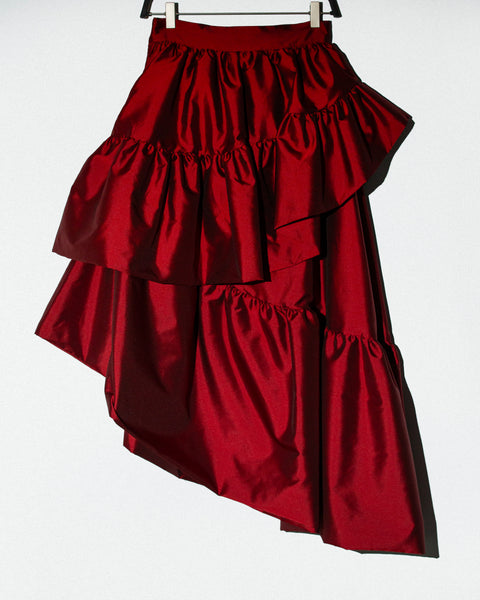 Red Ruffle Skirt