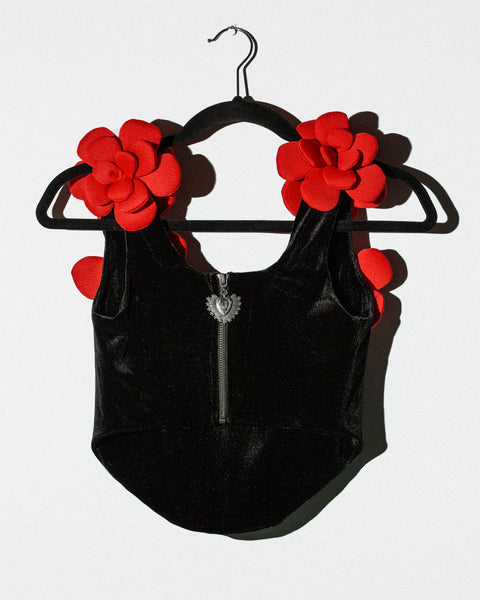 Blusa Red Flowers