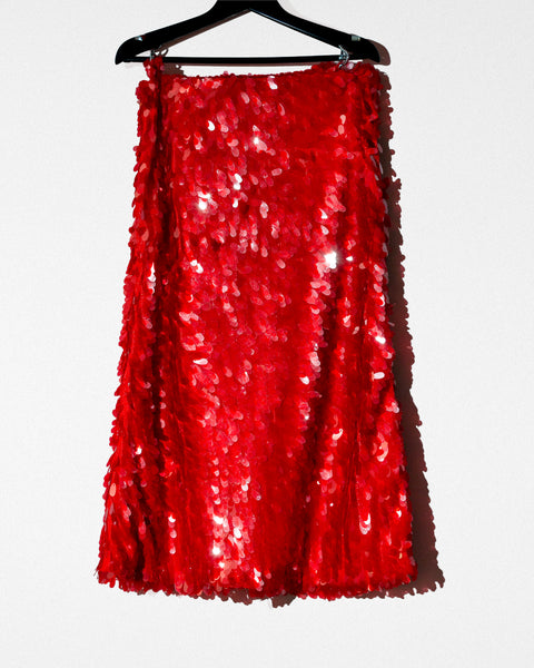 Falda Lentejuelon Roja