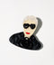 Pin Iris Apfel negro