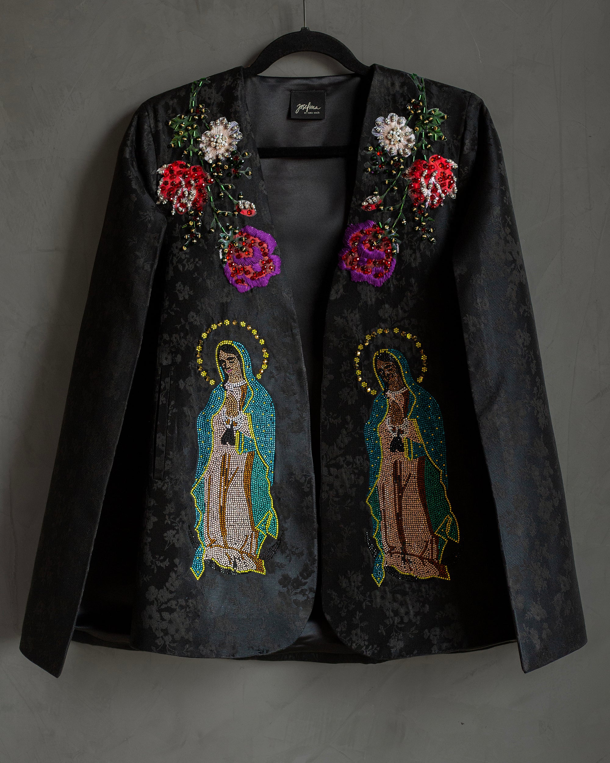 Saco capa Virgen con flores