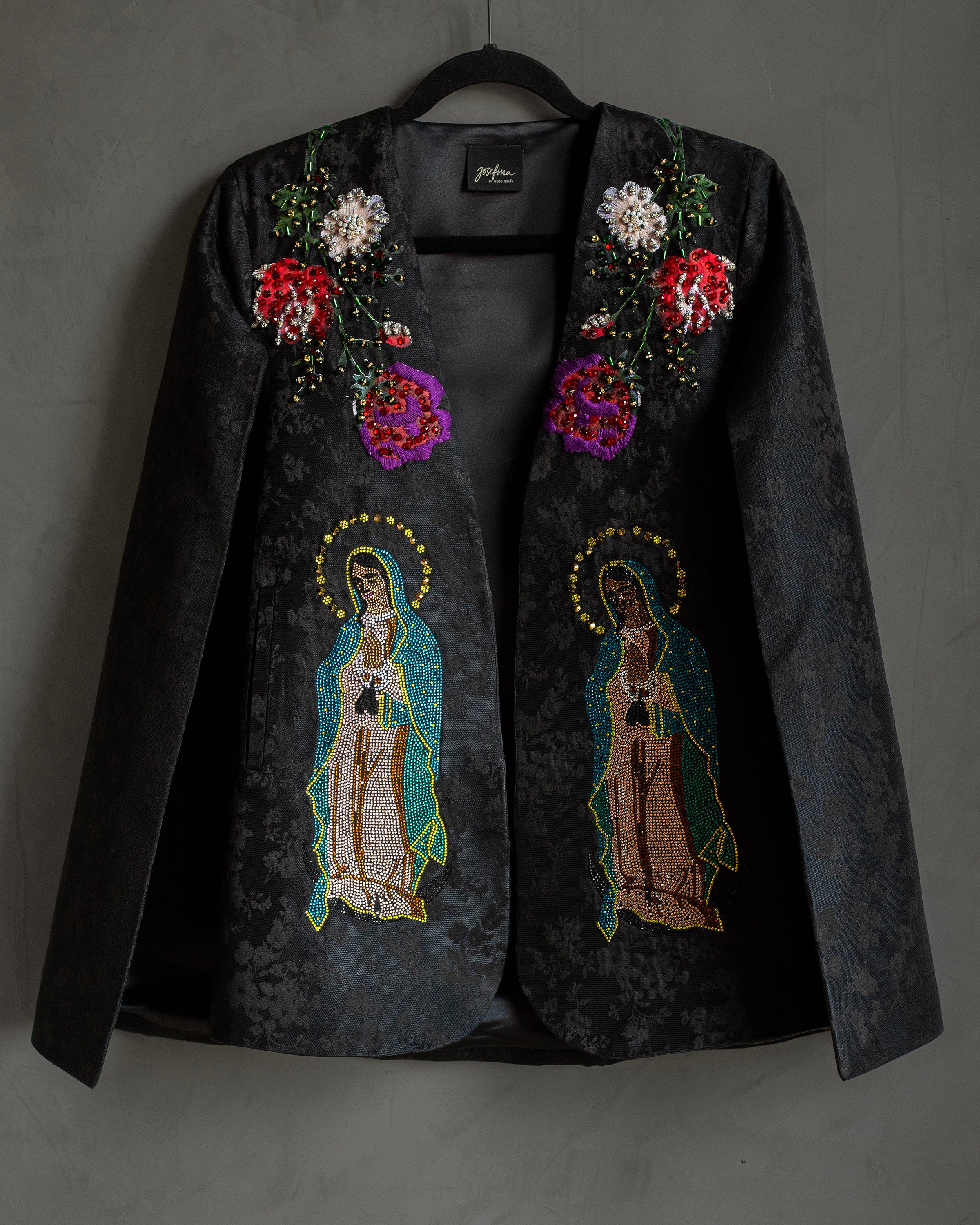 Saco capa Virgen con flores