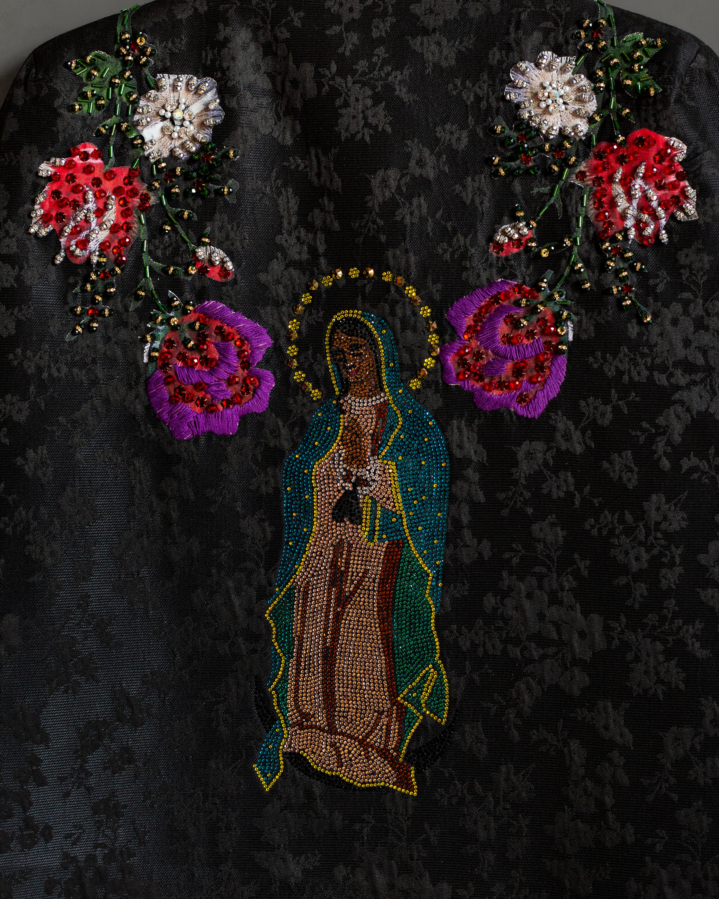 Saco capa Virgen con flores